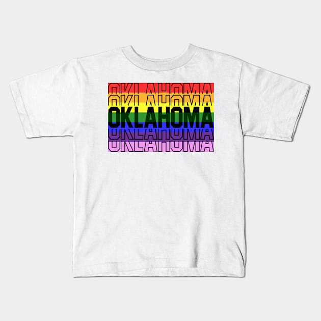 Oklahoma Gay Pride Kids T-Shirt by  Big Foot Shirt Shop